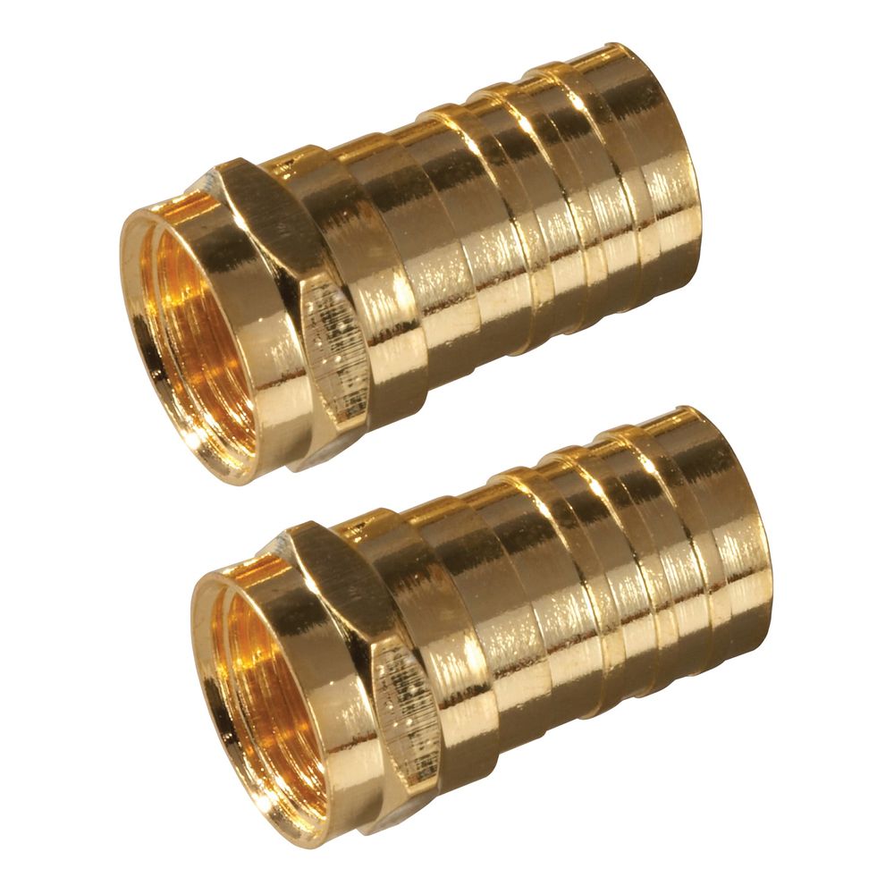 Zenith Gold RG6 Crimp-On F Coaxial Connector