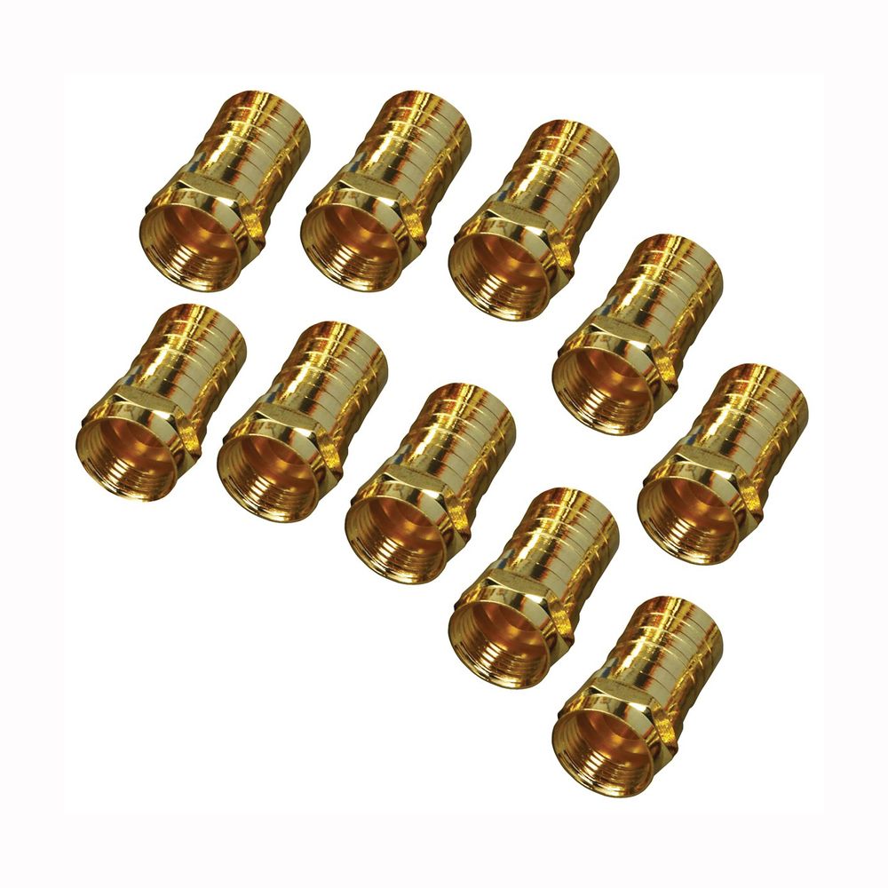 Zenith Gold RG6 Crimp-On F Coax Connector