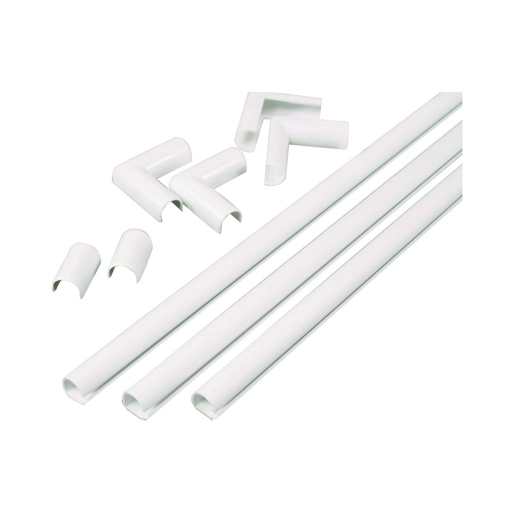 Wiremold White PVC Cord Channel Kit