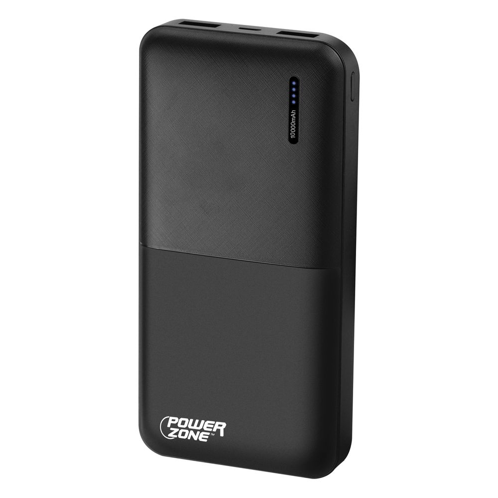 PowerZone 10,000 mAh Dual USB Portable Power Bank