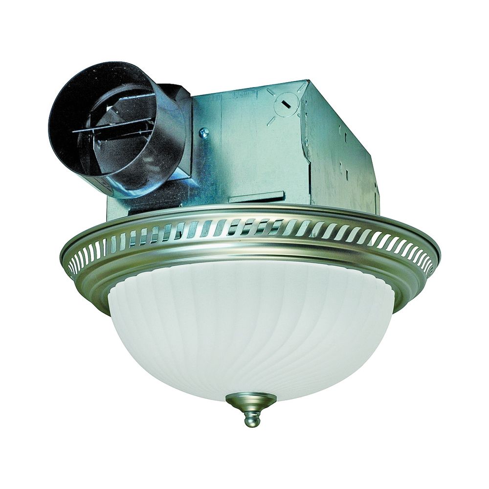 Air King America 70 CFM Nickel Bath Fan and Light Combo