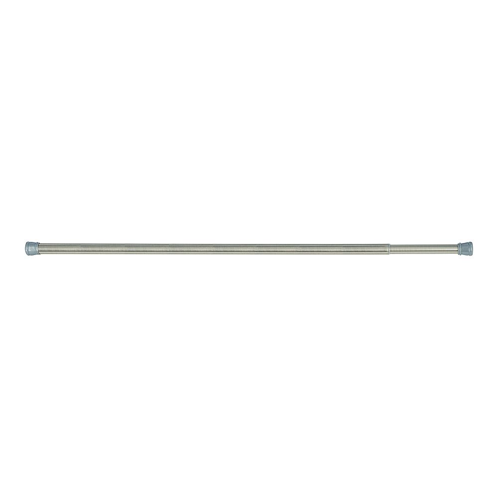 Simple Spaces 36 to 63 in. Brushed Nickel Spring Tension Shower Curtain Rod