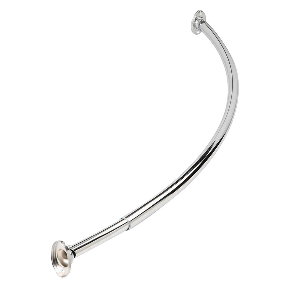 Simple Spaces 52 to 72 in. Curved Chrome Shower Curtain Rod