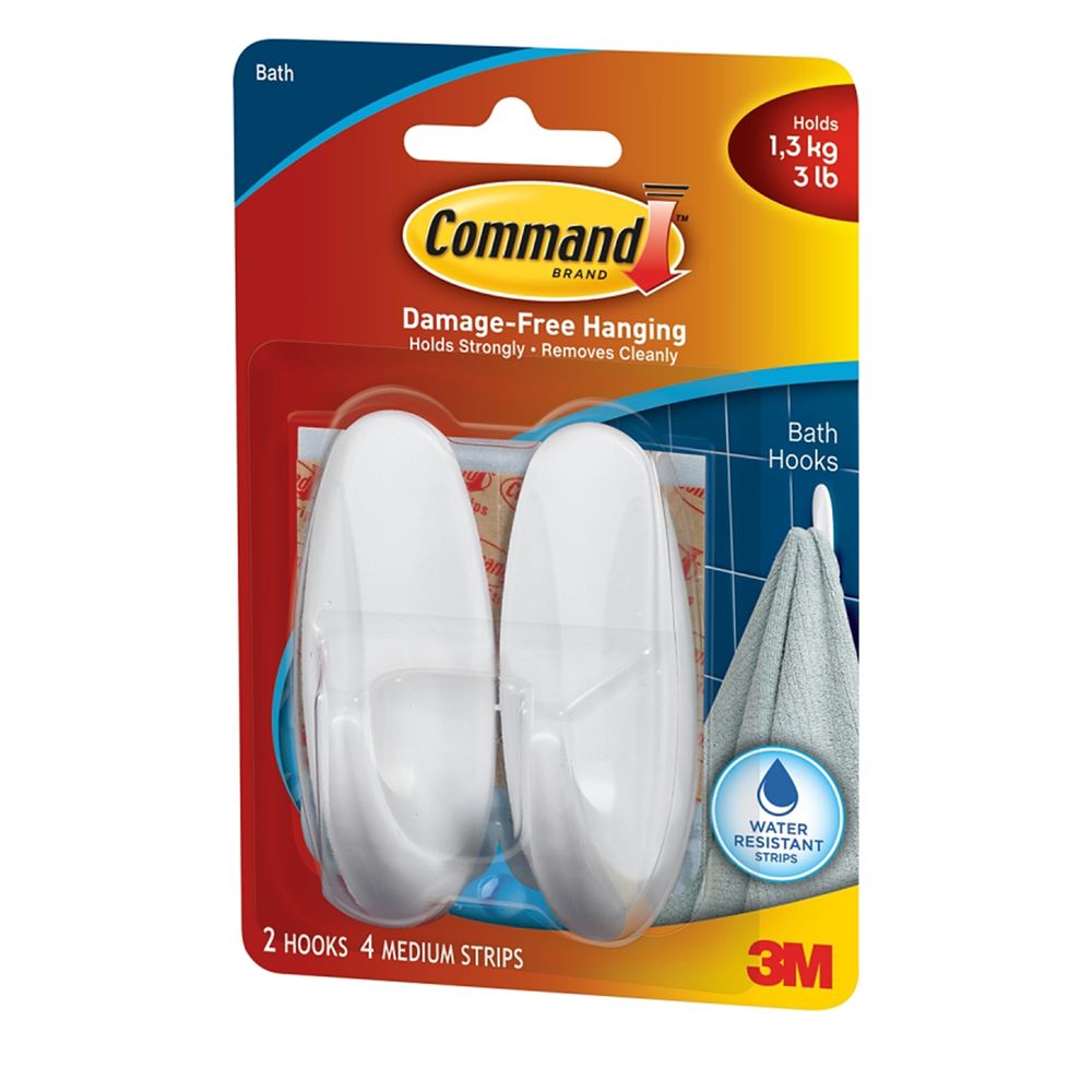 Command Medium White Designer Adhesive Hooks