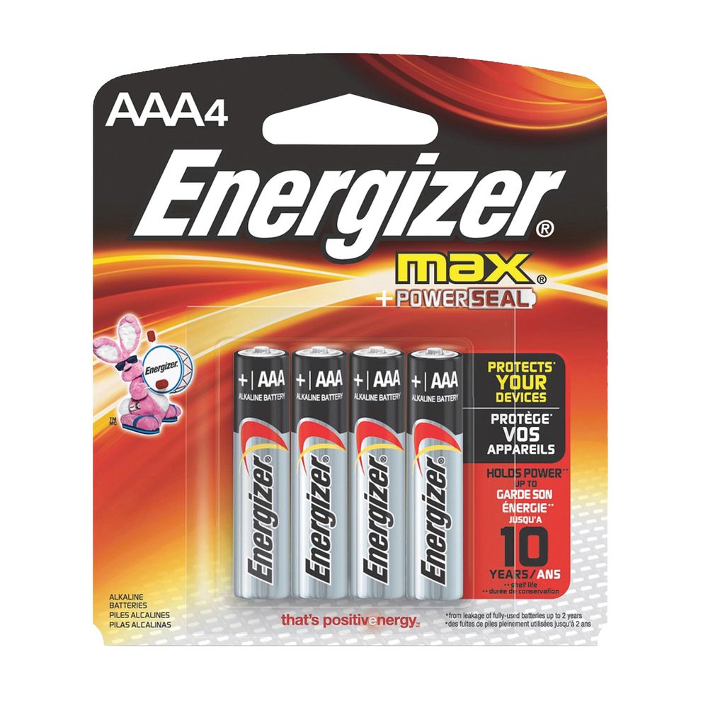 Energizer MAX AAA Alkaline Batteries, 4-Pack