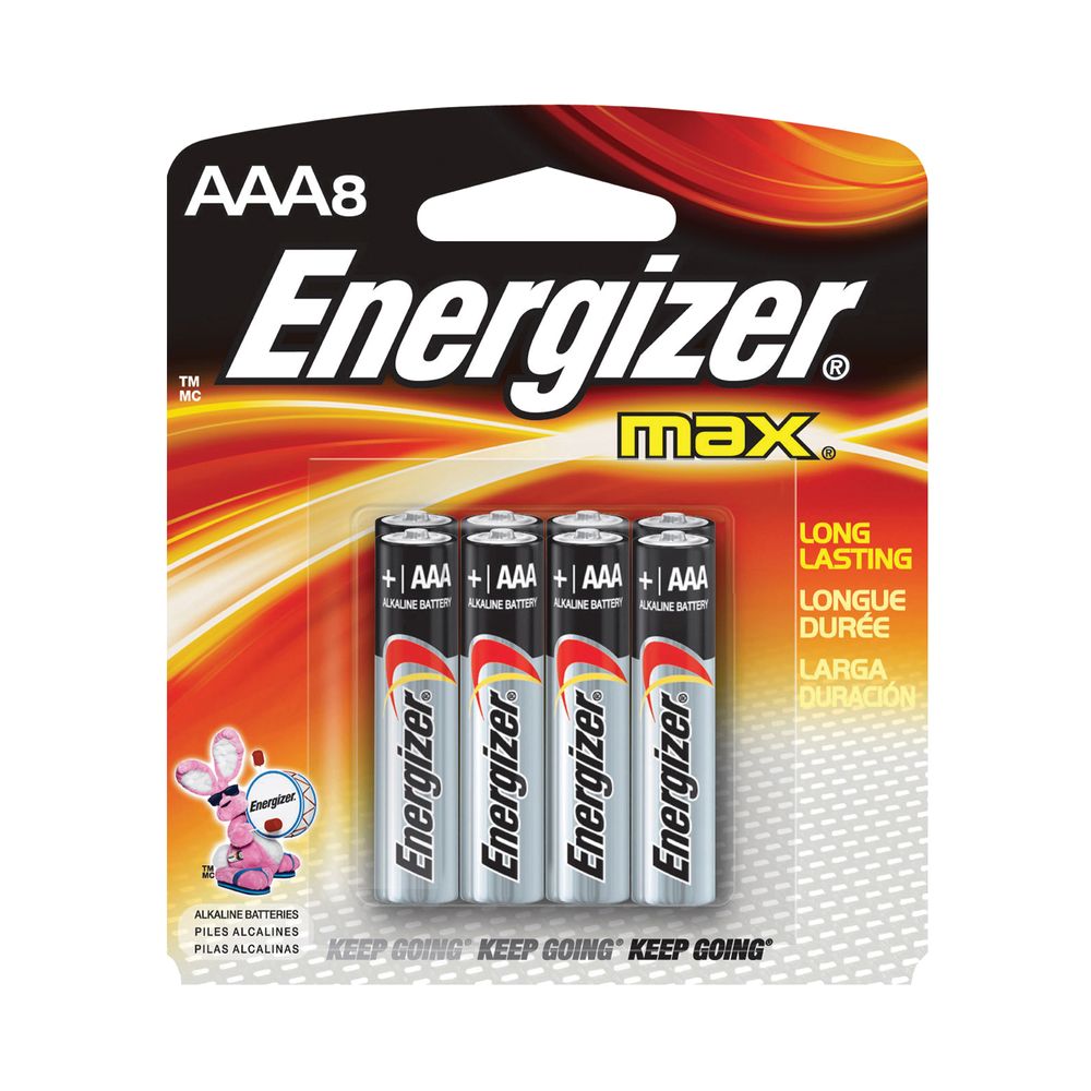 Energizer MAX AAA Alkaline Batteries, 8-Pack