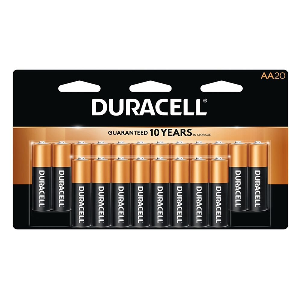 Duracell AA Alkaline Batteries, 20-Pack