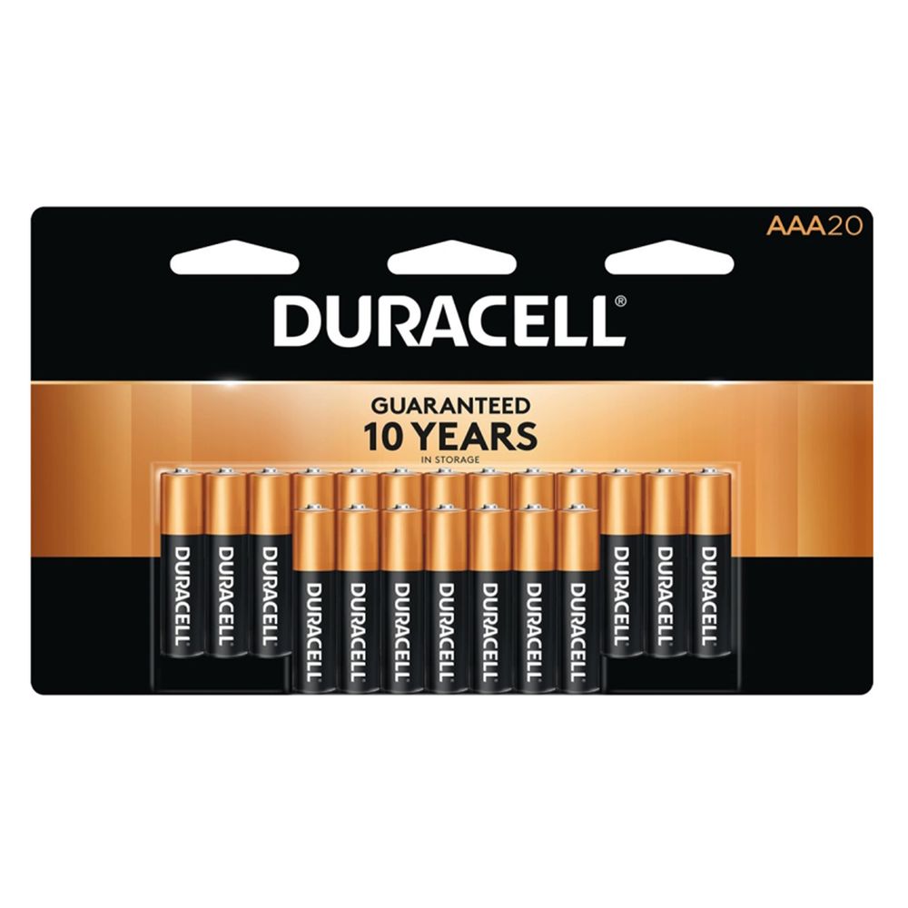 Duracell AAA Coppertop Alkaline Batteries, 20-Pack