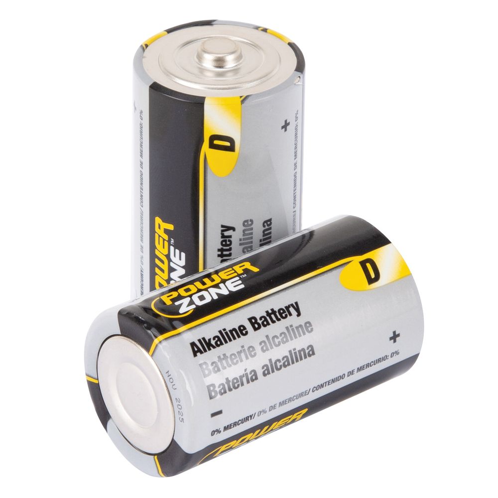 PowerZone 1.5 V D Alkaline Batteries, 4-Pack