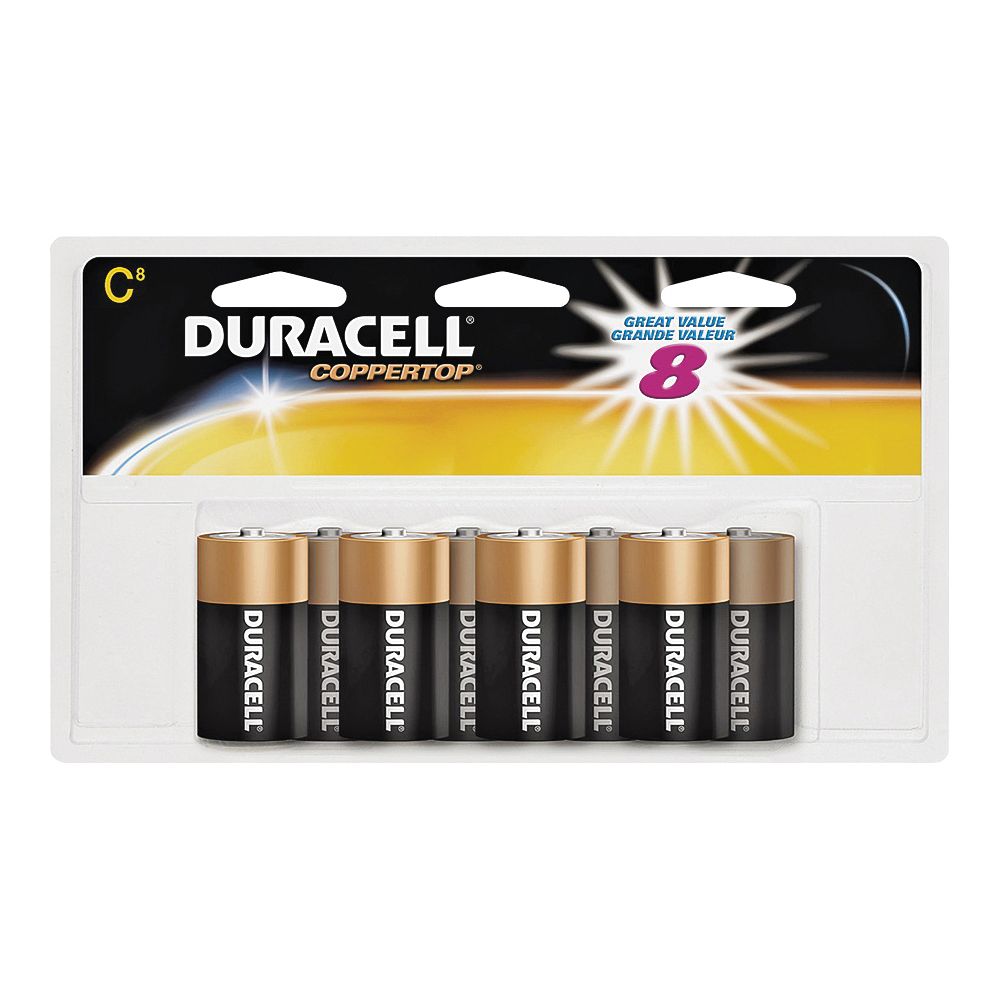 Duracell Coppertop C Alkaline Batteries, 8-Pack