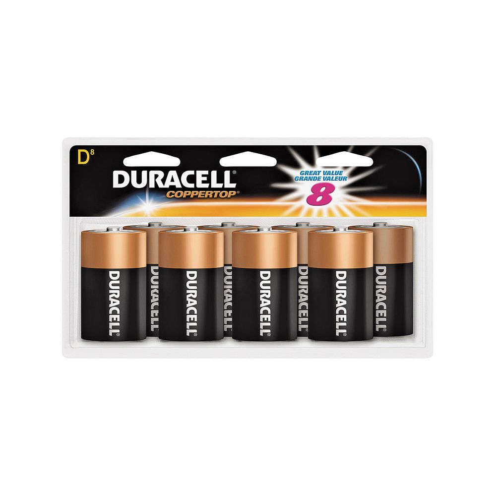 Duracell D Alkaline Batteries, 8-Pack