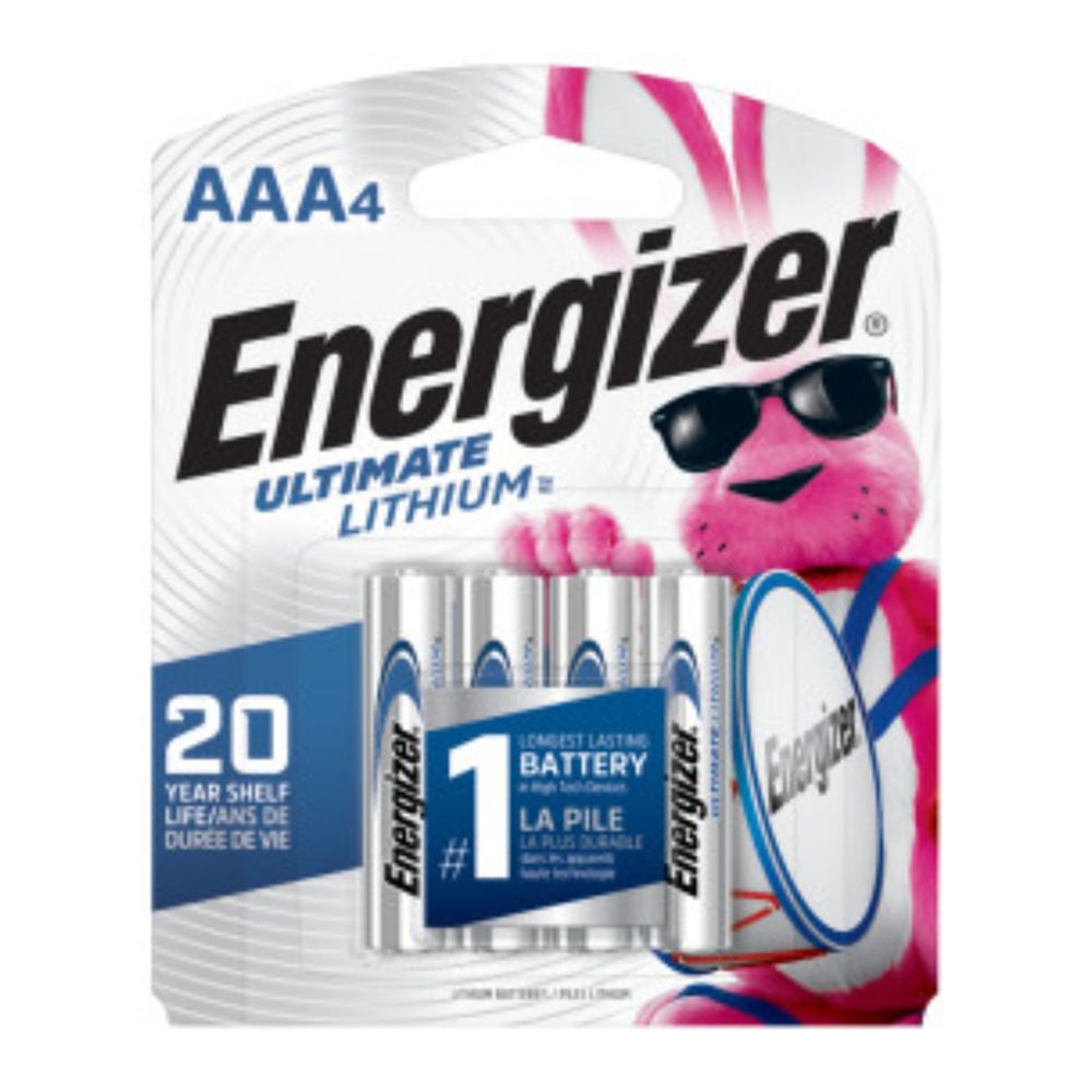 Energizer AAA Ultimate Lithium Battery, 4-Pack