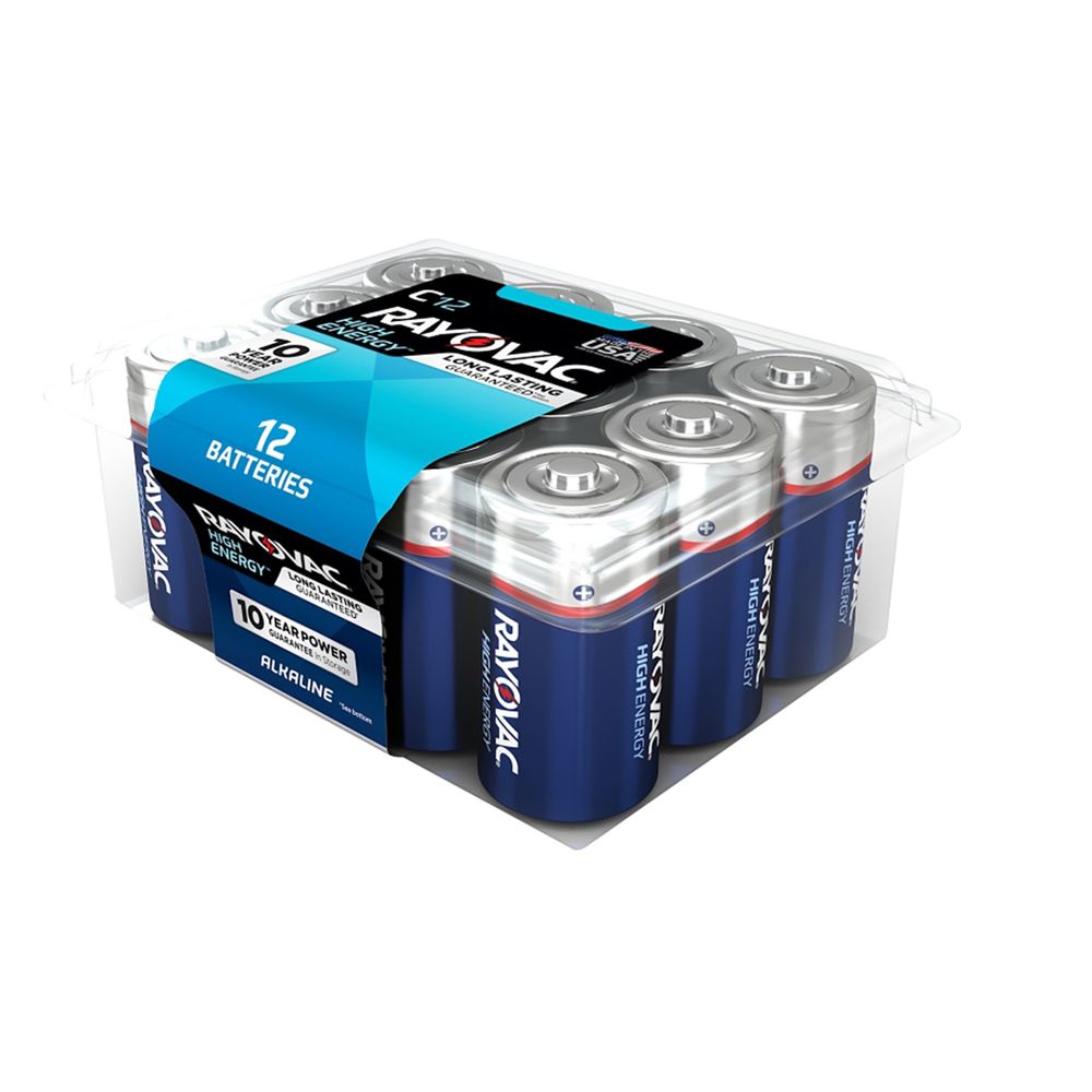 Rayovac C 7245 mAh Alkaline Batteries, 12-Pack