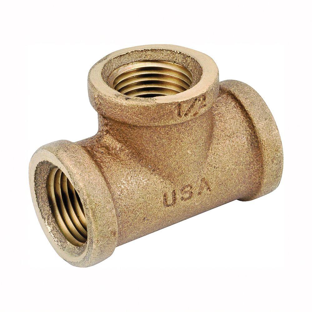 Anderson Metal 1 in. Female Iron Pipe Thread Brass Pipe Tee