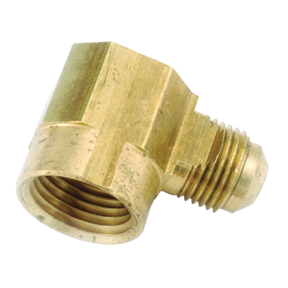 Anderson Metals 3/8 in. x 1/2 in. Flare x FIPT 90-Degree Tube Elbow