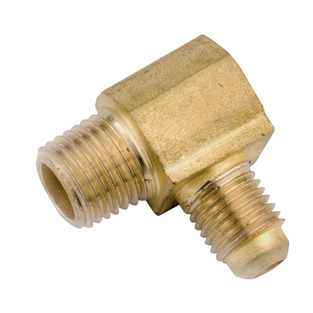 Anderson Metals 1/2 in. Flare x 3/8 in. Male Pipe Thread Lead-Free Reducing Tube Elbow