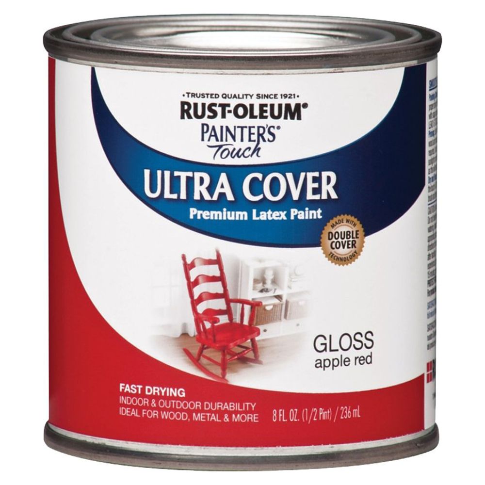 Rust-Oleum 1/2 pt. Gloss Apple Red Painters Touch Ultra Cover Latex Paint