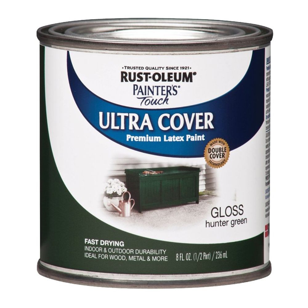 Rust-Oleum 1/2 pt. Hunter Green Gloss Painters Touch Ultra Cover Latex Paint