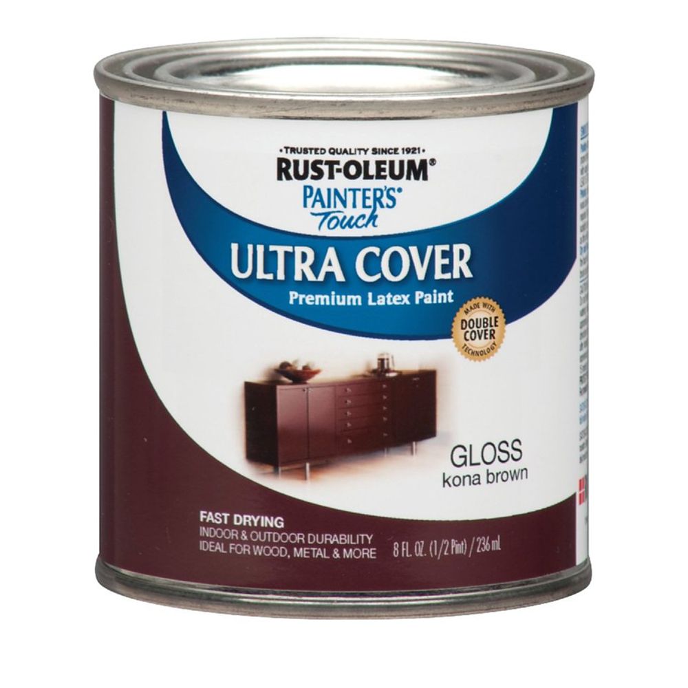 Rust-Oleum 1/2 pt. Painters Touch Ultra Cover Kona Brown Gloss Latex Paint
