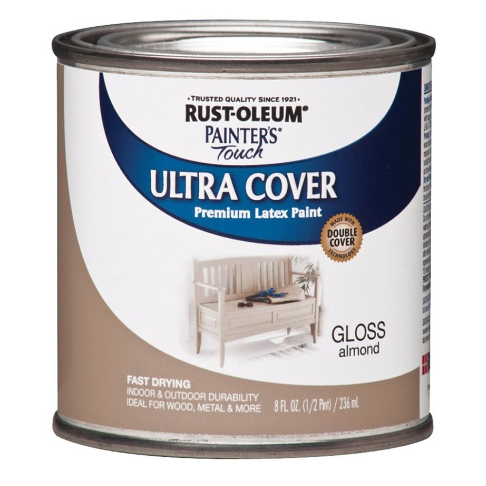 Rust-Oleum Painters Touch Ultra Cover 1/2 pt. Gloss Almond Acrylic Latex Paint