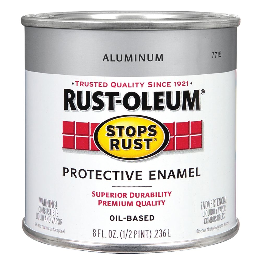 Rust-Oleum 1/2 pt. Stops Rust Aluminum Metallic Enamel Paint