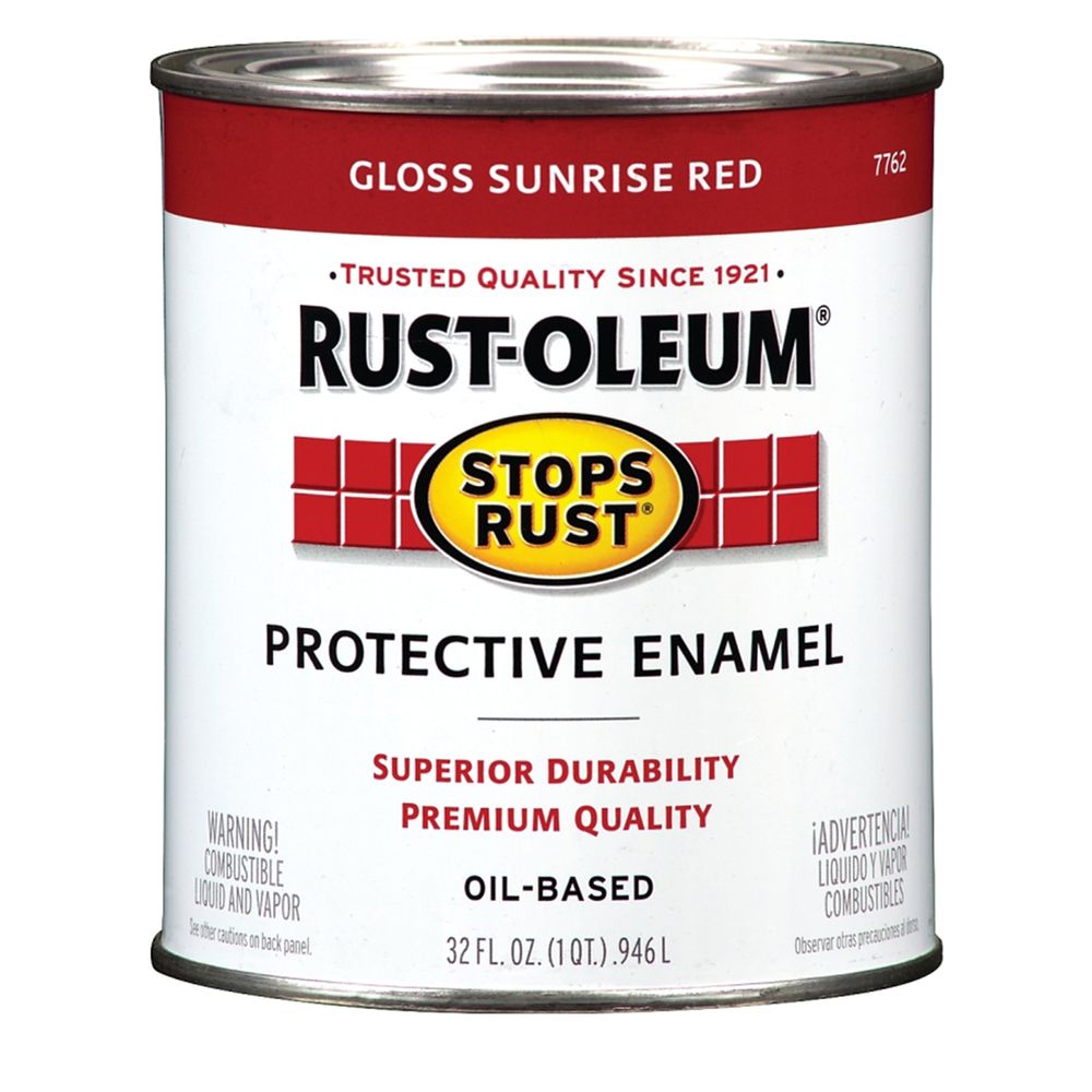 Rust-Oleum 1 qt. Sunrise Red Gloss Oil-Based Protective Enamel Paint