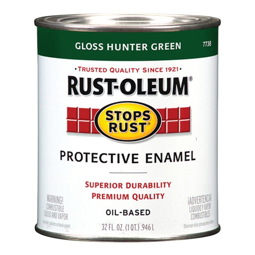 Rust-Oleum Stops Rust 1 qt. Gloss Hunter Green Protective Enamel Paint