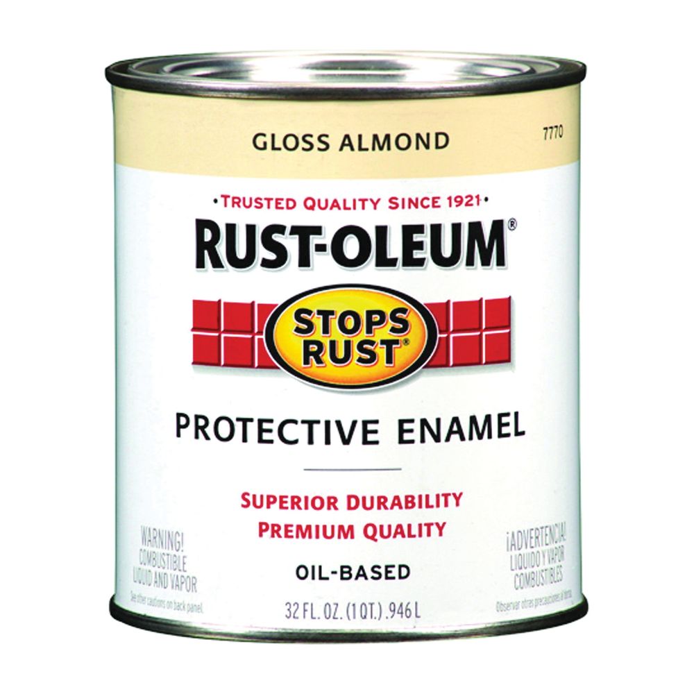 Rust-Oleum 1 qt. Gloss Almond Stops Rust Protective Enamel Paint