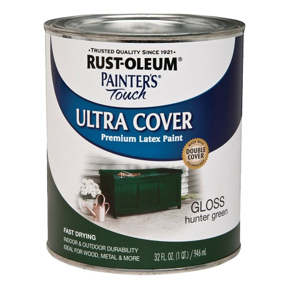 Rust-Oleum Painters Touch Ultra Cover 1 qt. Gloss Hunter Green Latex Paint