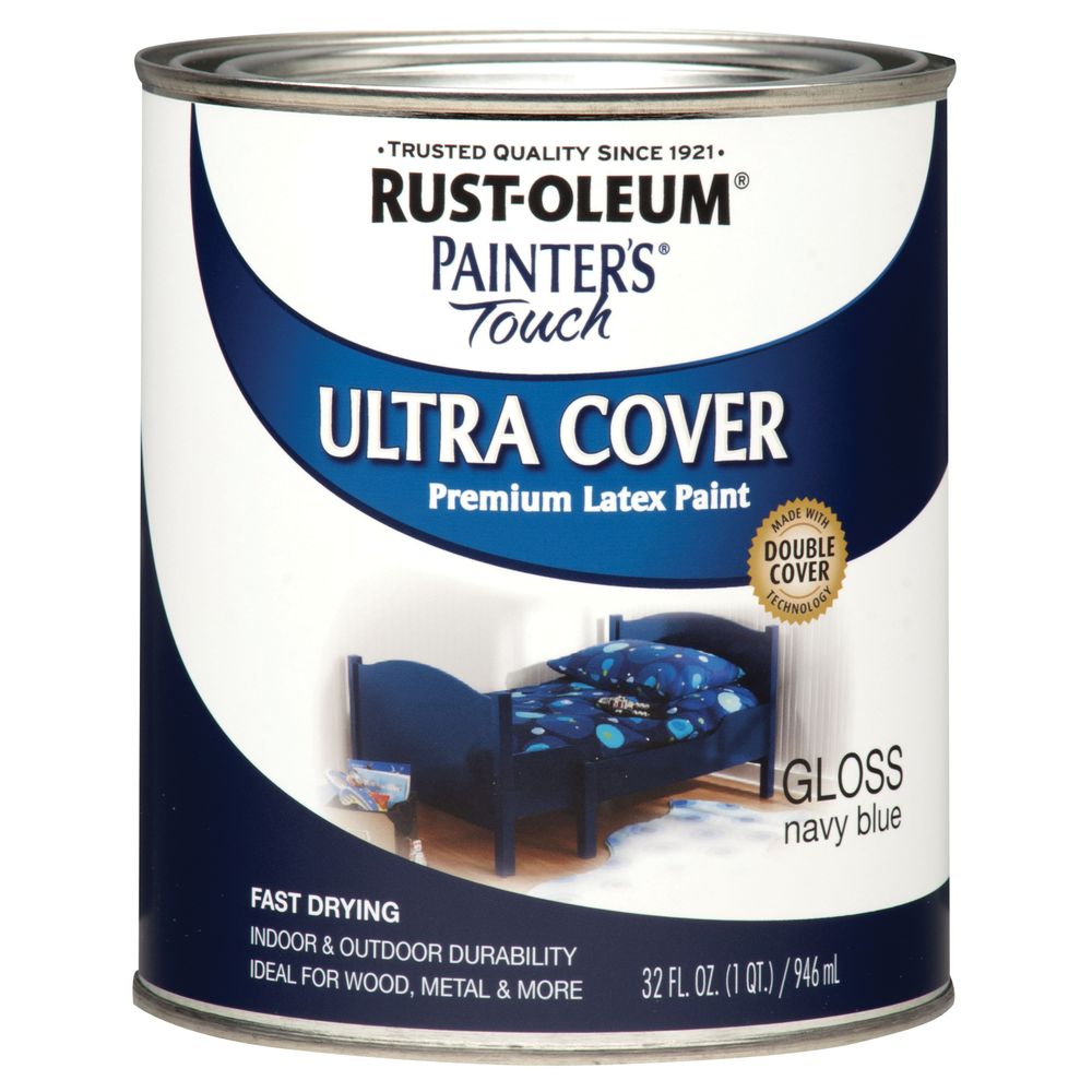Rust-Oleum 1 qt. Painters Touch Ultra Cover Gloss Navy Blue Latex Paint