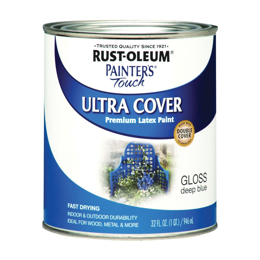 Rust-Oleum 1 qt. Deep Blue Gloss Painters Touch Ultra Cover Latex Paint
