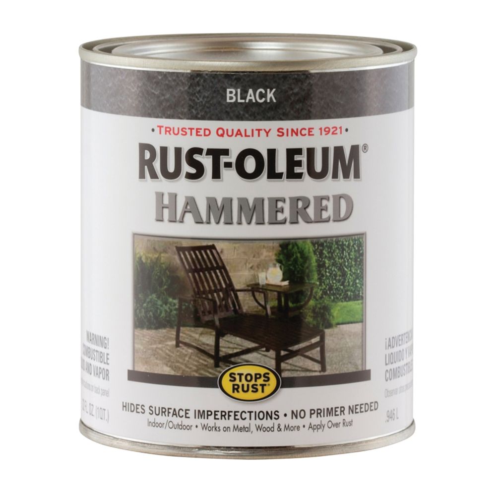 Rust-Oleum 1 qt. Black Hammered Enamel Paint