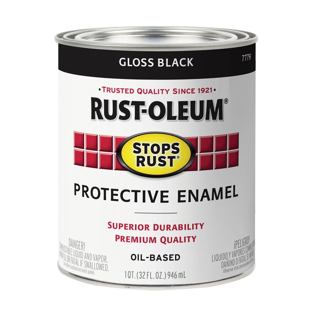 Rust-Oleum Stops Rust 1 qt. Gloss Black Protective Enamel Paint