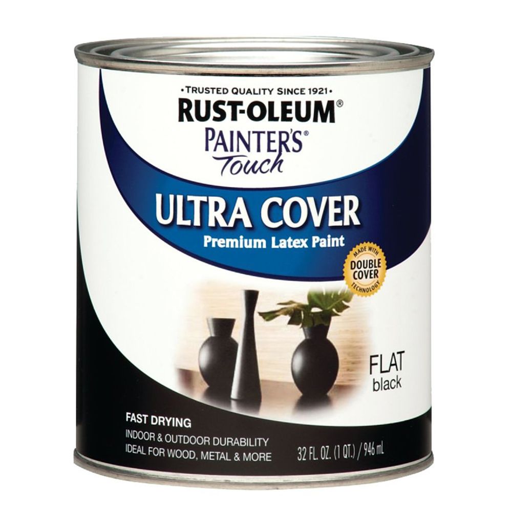 Rust-Oleum 1 qt. Flat Black Multi-Purpose Acrylic Paint