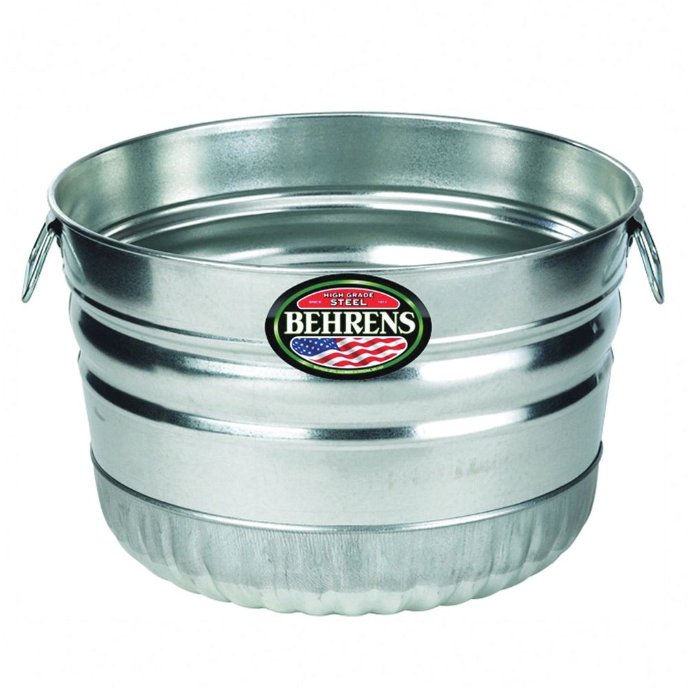 Behrens 1 Bushel Round Galvanized Utility Basket