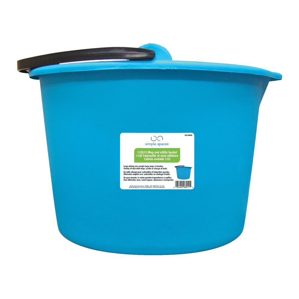 Simple Spaces 11 qt. Oblong Bucket with Handle