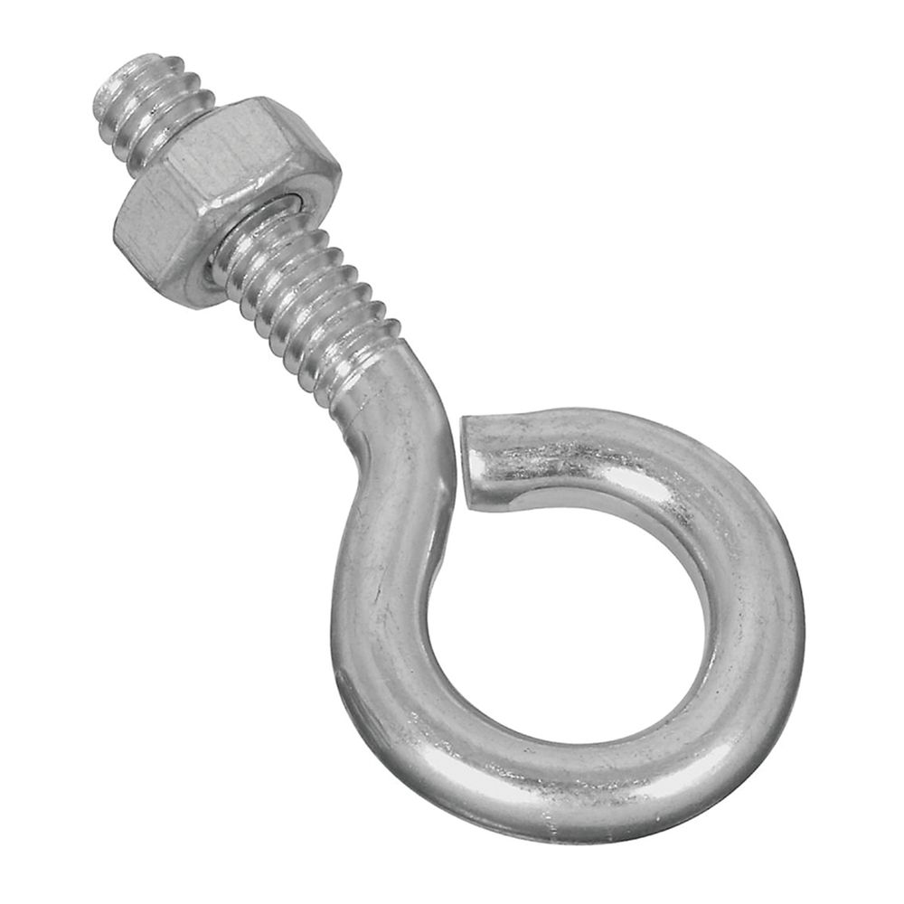 National Hardware 1/4 in. x 2 in. Zinc Eye Bolt with Nut