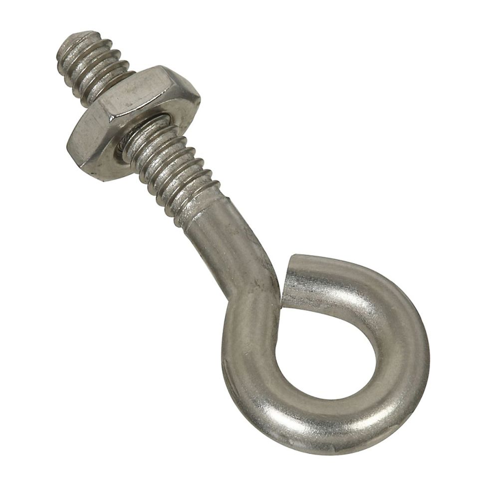 National Hardware 3/16 in. x 1-1/2 in. Stainless Steel Eye Bolt with Nut
