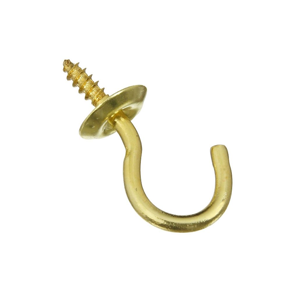 National Hardware 3/4 in. Solid Brass Cup Hook
