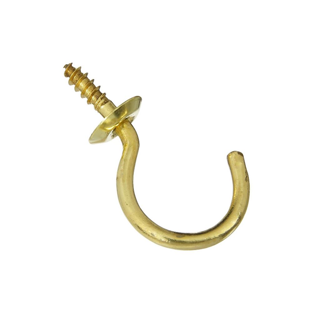 National Hardware 1-1/4 in. Solid Brass Cup Hook