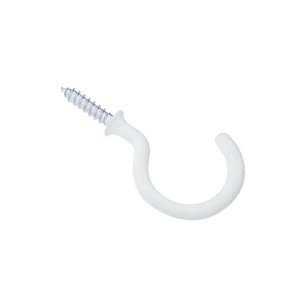 National Hardware 1-1/2 in. White Vinyl-Coated Cup Hook