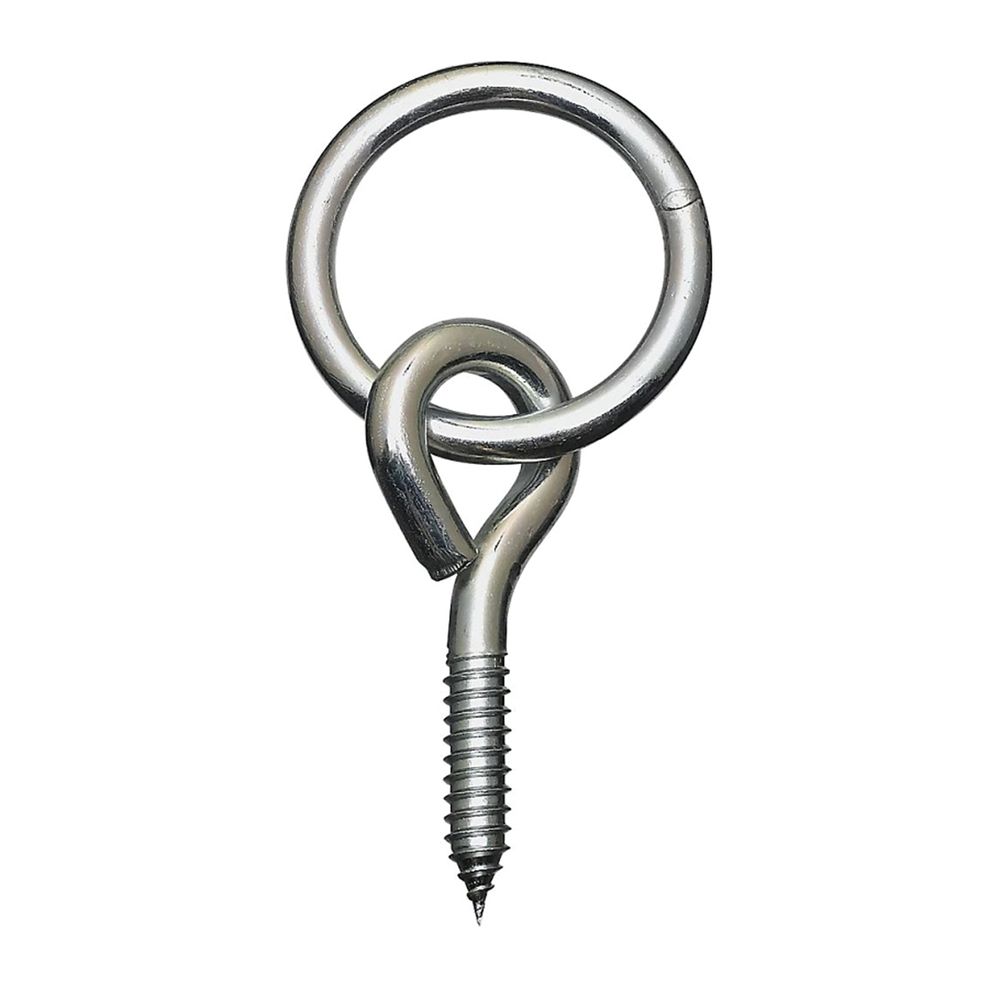 National Hardware 3/8 in. x 3-1/2 in. Zinc Hitch Ring with Screw Eye
