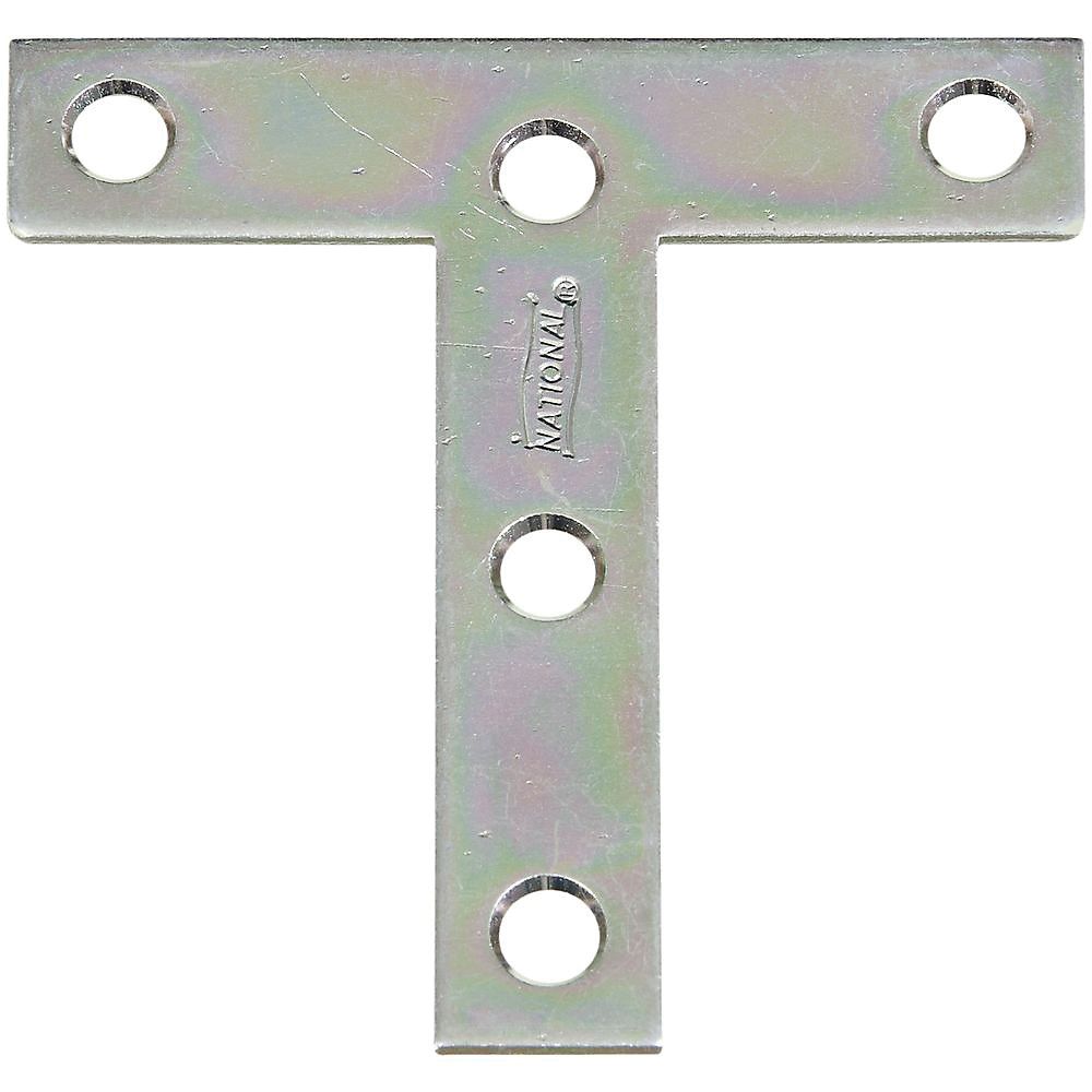 National Hardware 3 in. x 3 in. Zinc Plated T-Plate