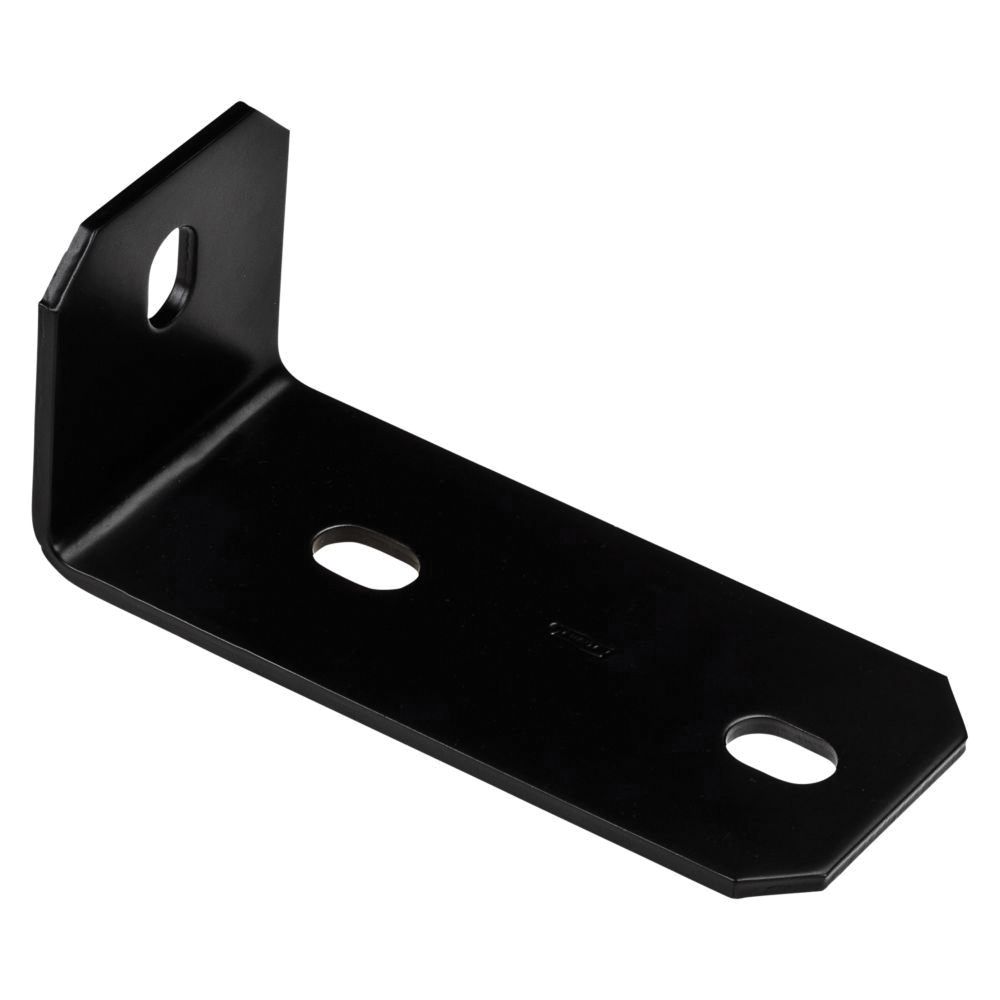 National Hardware 6-13/16 in. x 3 in. x 3 in. Black Steel Corner Brace