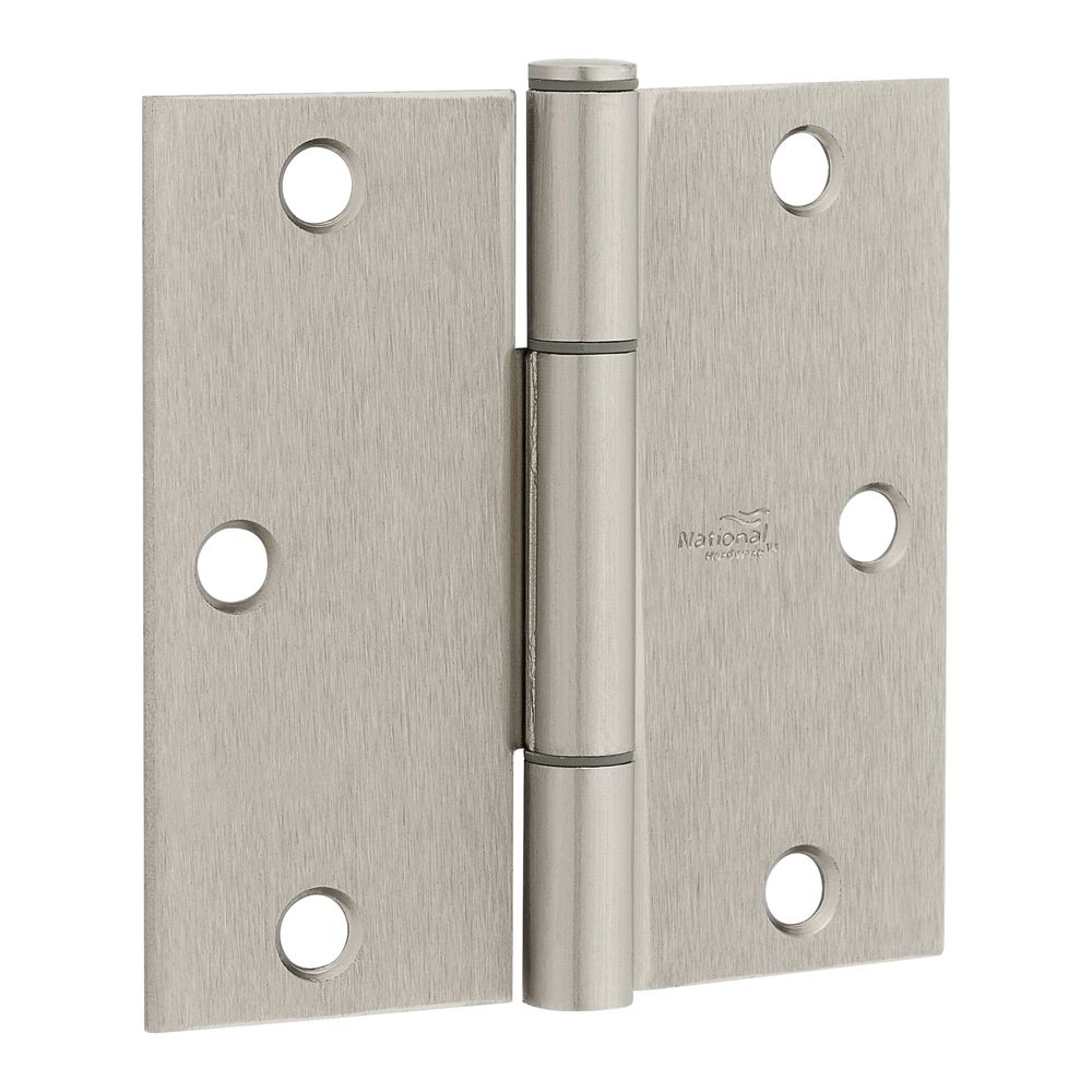 National Hardware 3-1/2 in. Satin Nickel Squeak Guard Door Hinge