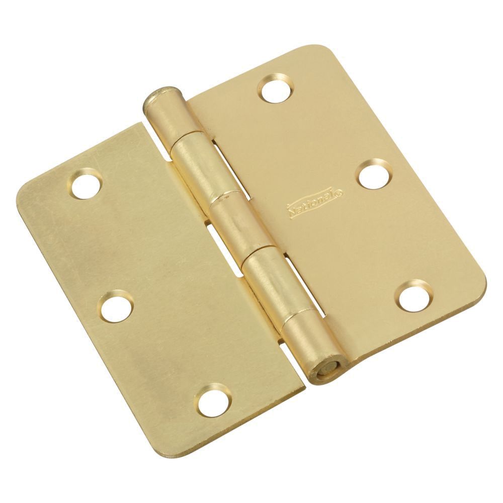 National Hardware 3-1/2 in. Satin Brass Door Hinge
