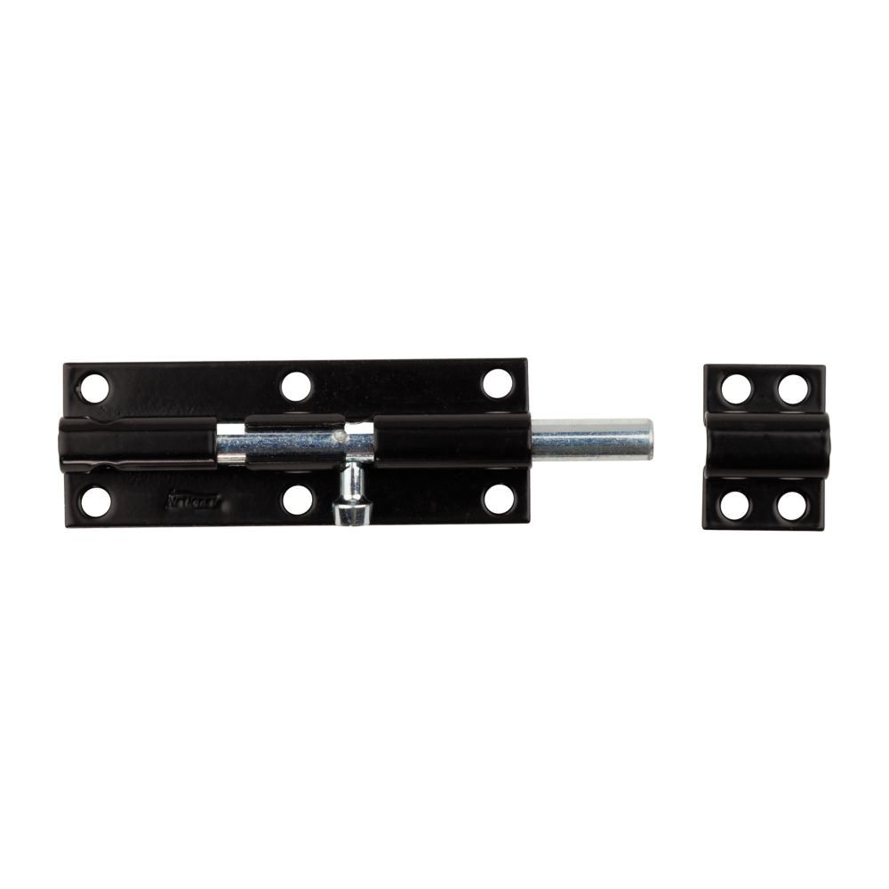 National Hardware 6 in. Black Padlock Barrel Bolt