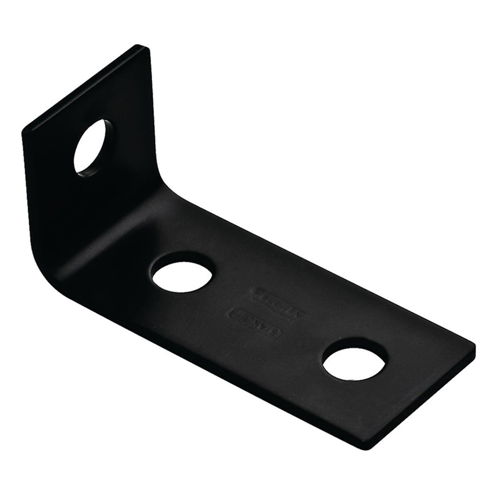 National Hardware 3-1/2 in. x 1-1/2 in. x 1/8 in. Black Corner Brace