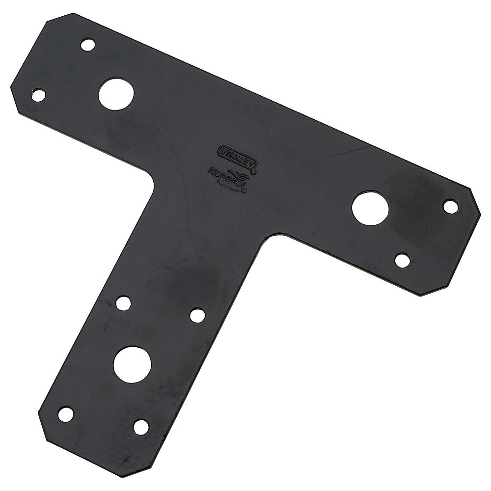 National Hardware 6 in. x 5 in. Black Finish T-Plate