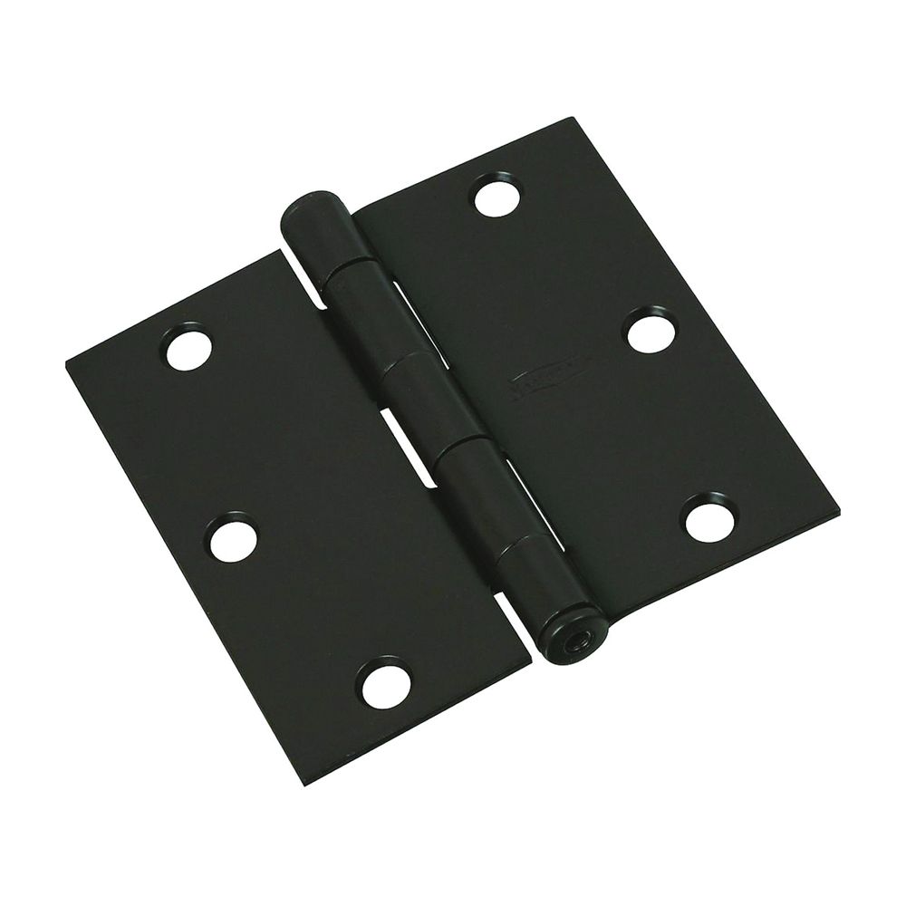 National Hardware 3-1/2 in. Square Corner Oil-Rubbed Bronze Door Hinge
